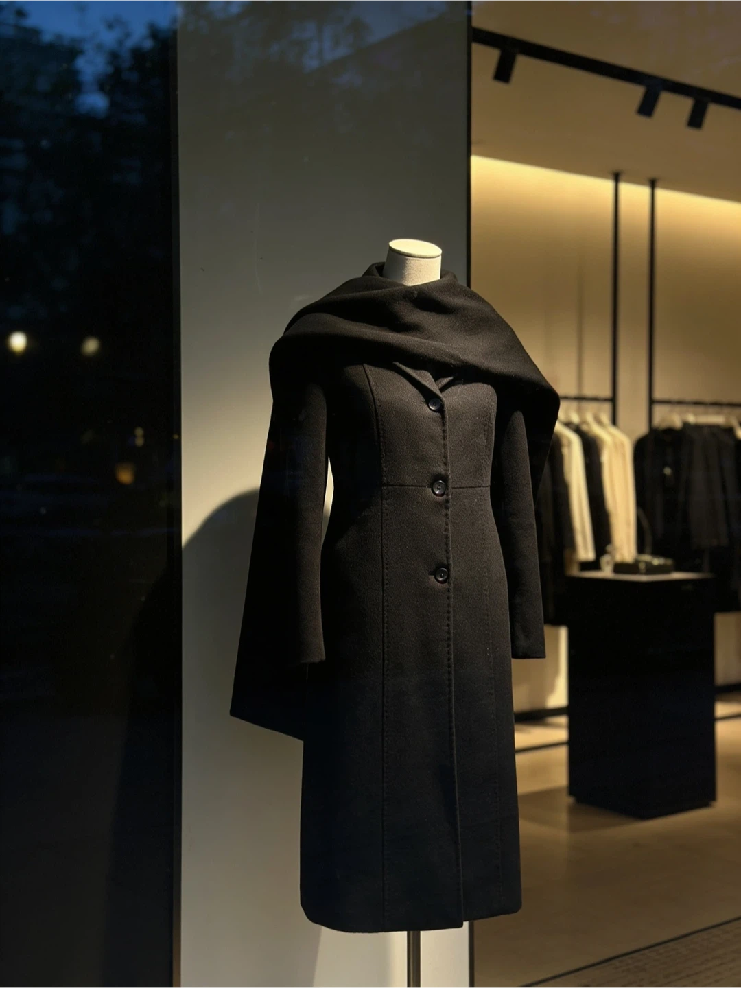 Biba Black Long Wool Coat - photo 4