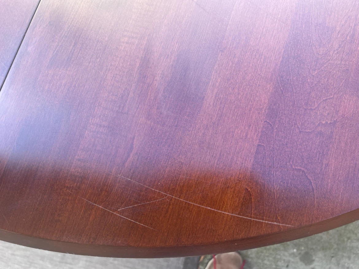 Round vintage Wooden Dining Table. Mesa para comedor. - photo 5