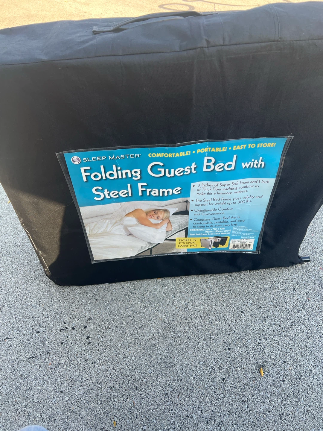 Sleep Master Folding Guest Bed with Steel Frame