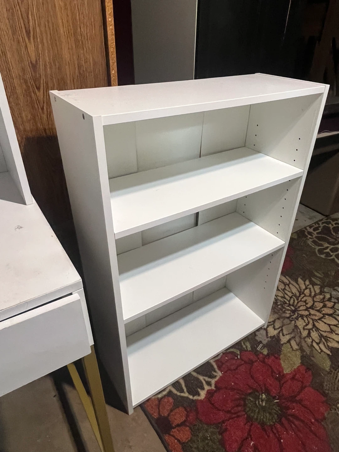 White 3-Shelf Bookcase - photo 4