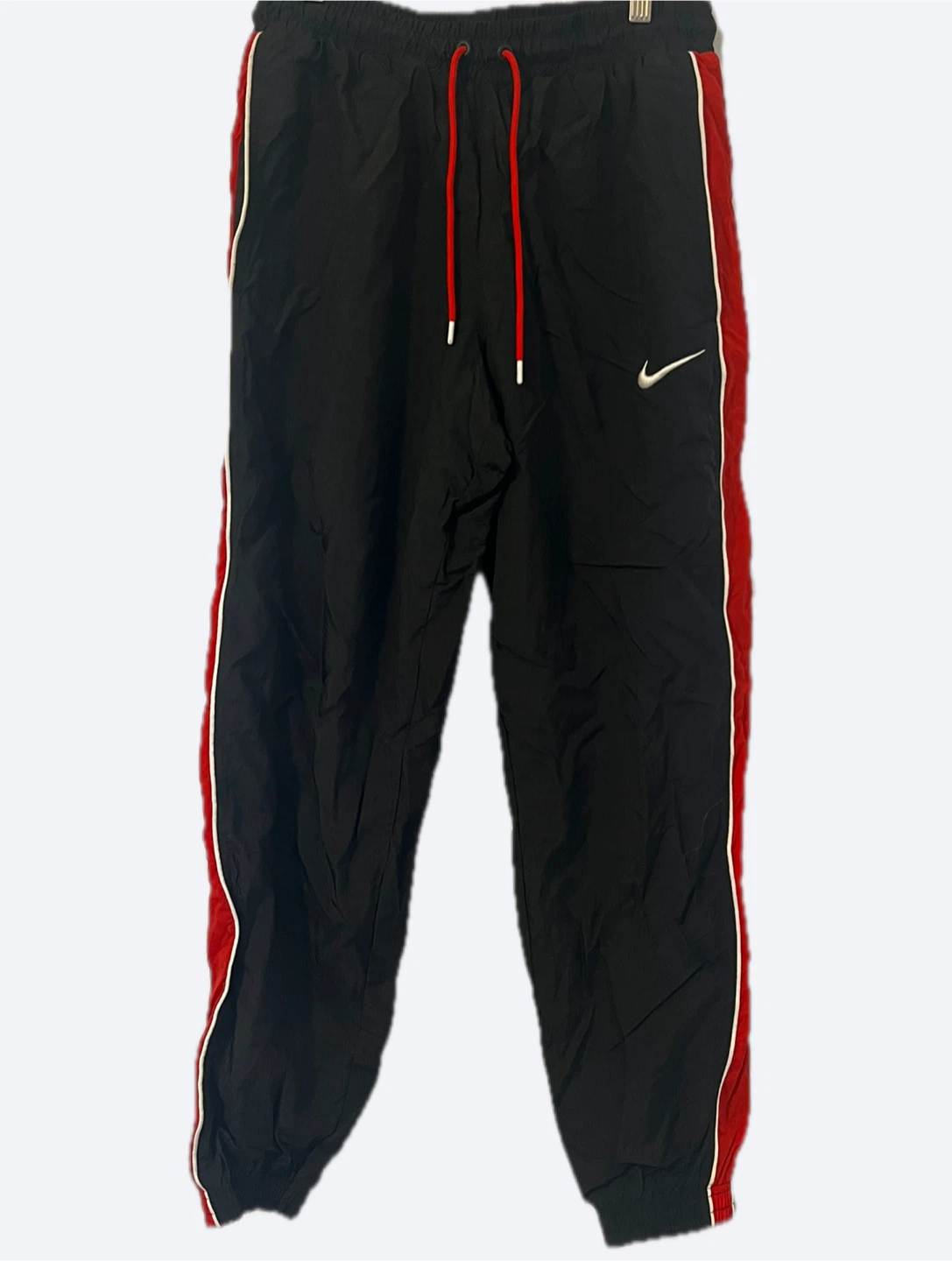 Nike Men's Track Pants - Black and Red, Size M - photo 3