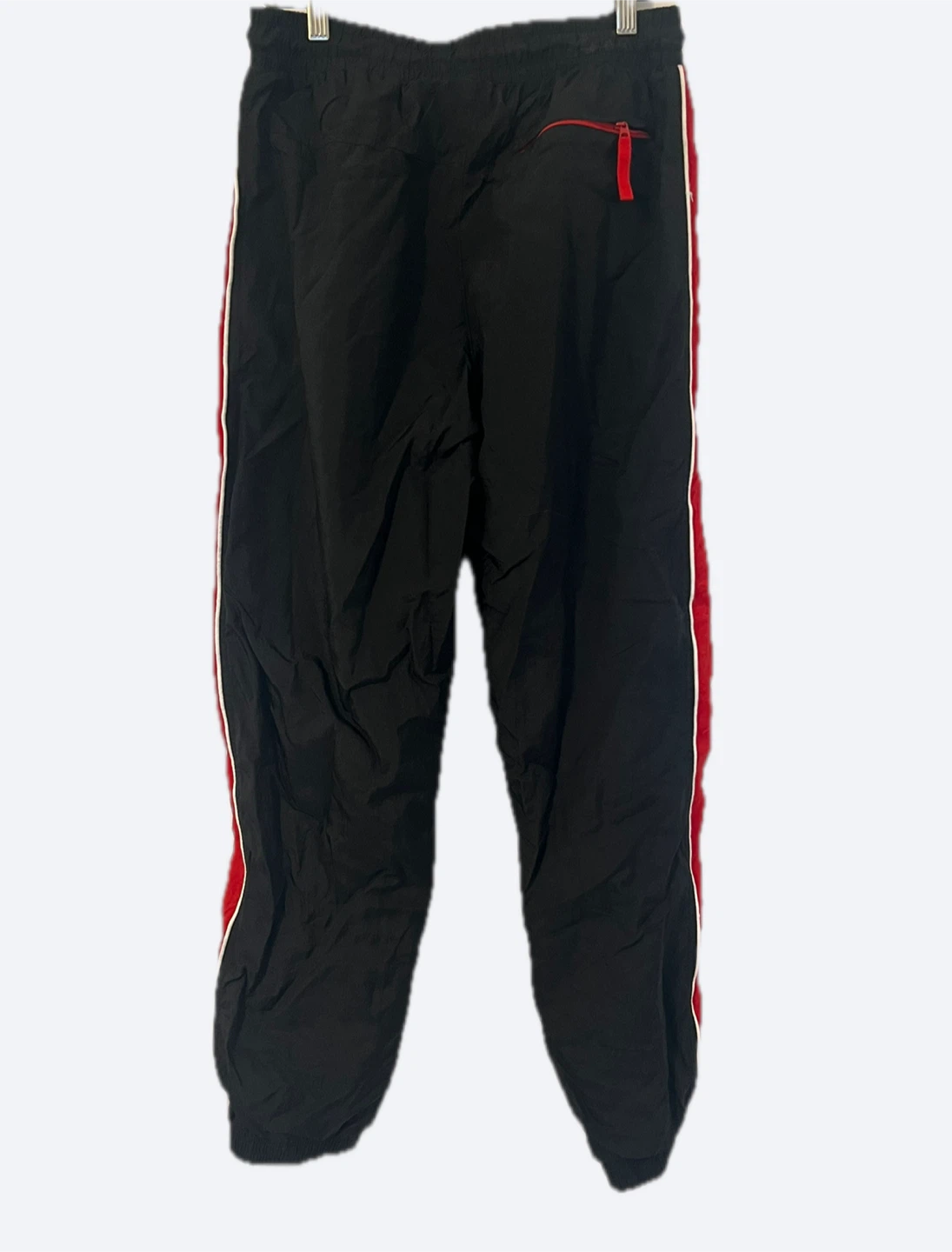 Nike Men's Track Pants - Black and Red, Size M - photo 2