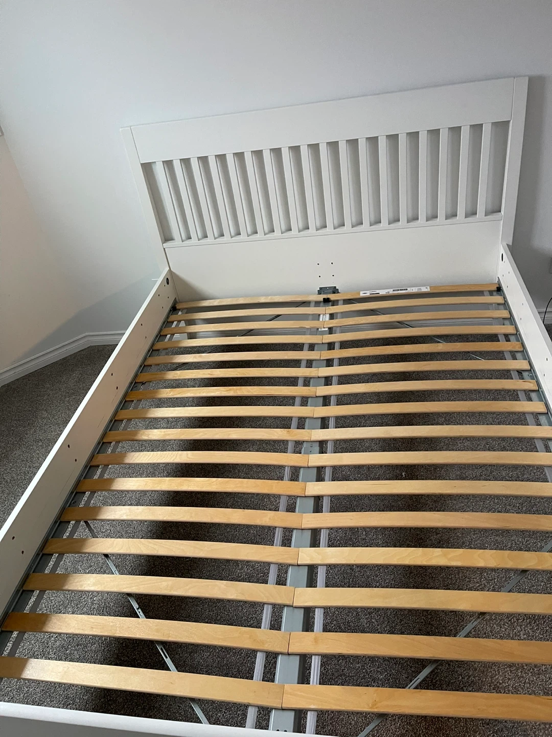 IKEA White Bed Frame with Luroy Slats