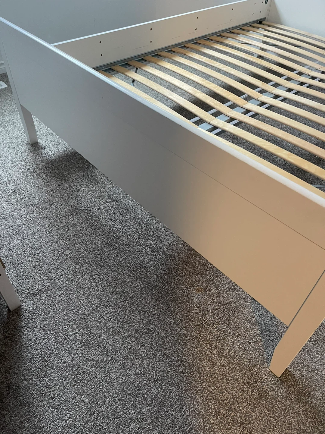 IKEA White Bed Frame with Luroy Slats - photo 3