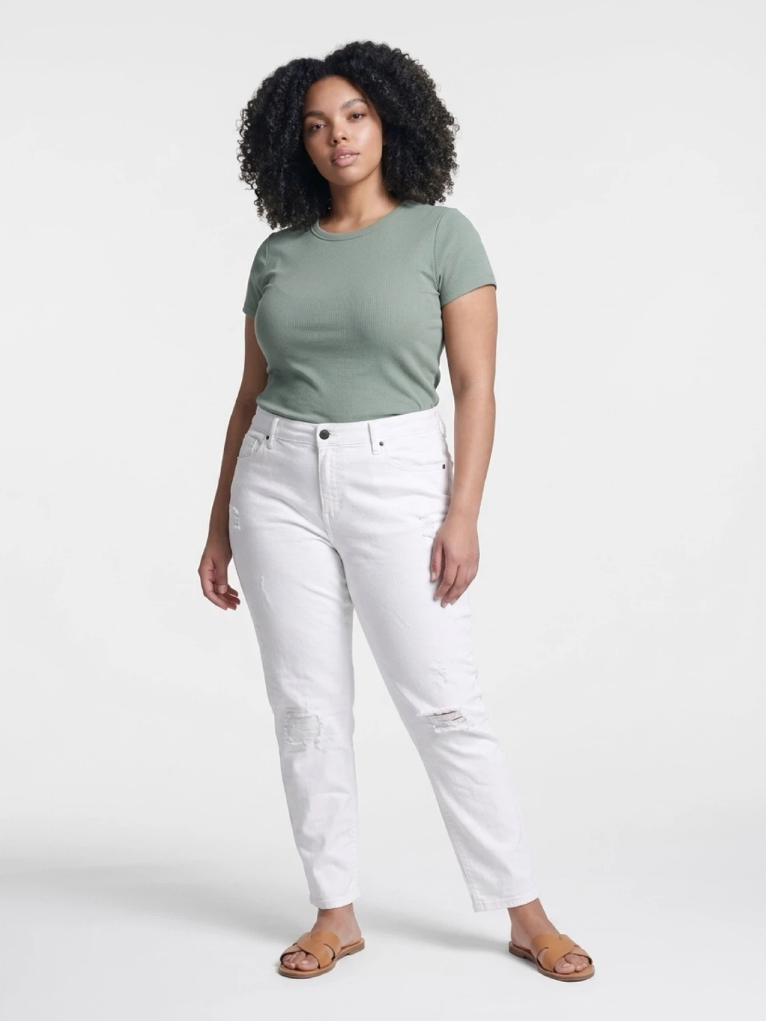 White Distressed Denim Jeans