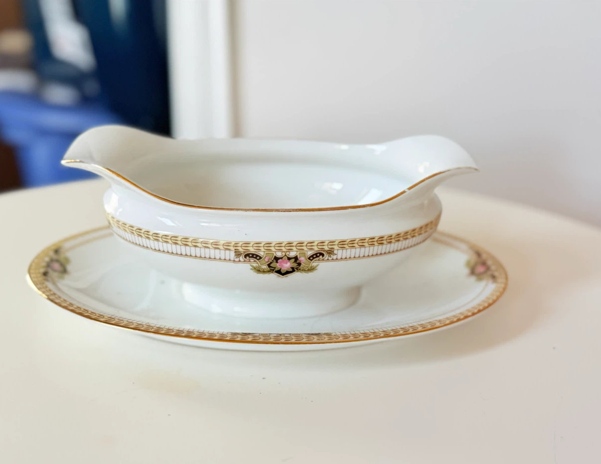 Noritake Belmont Gravy Boat and Underplate