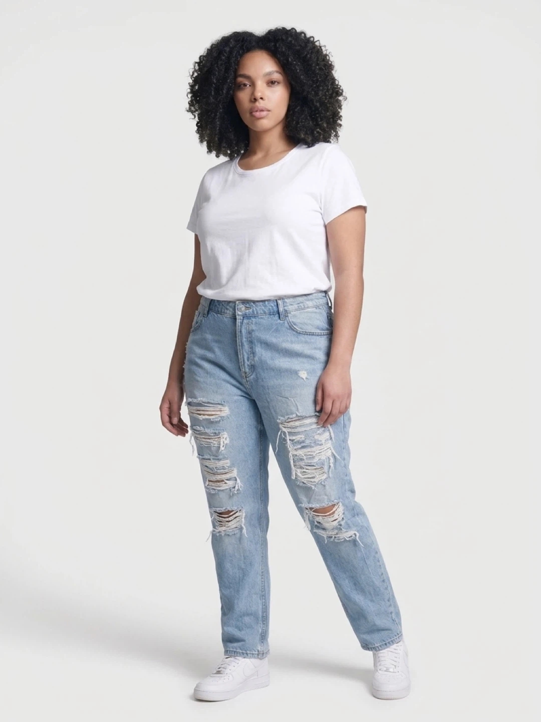 Light Wash Distressed Jeans