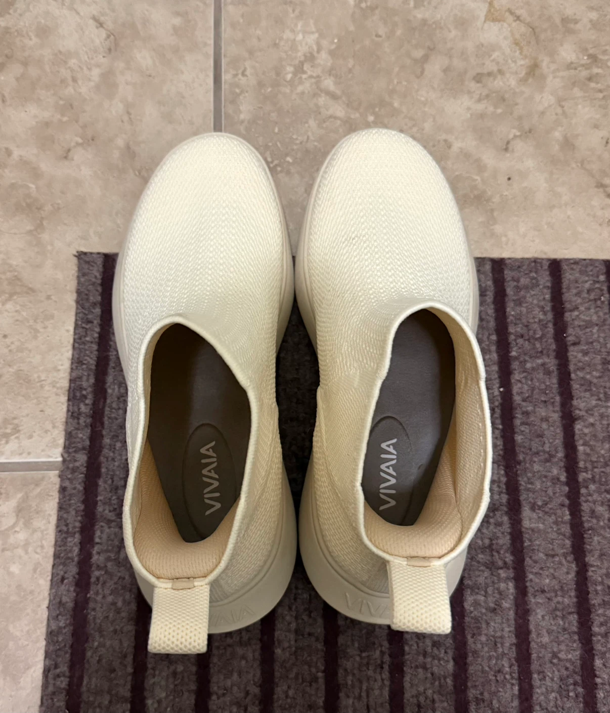 VIVAIA Cream Knit Ankle Sneaker Boots - photo 4