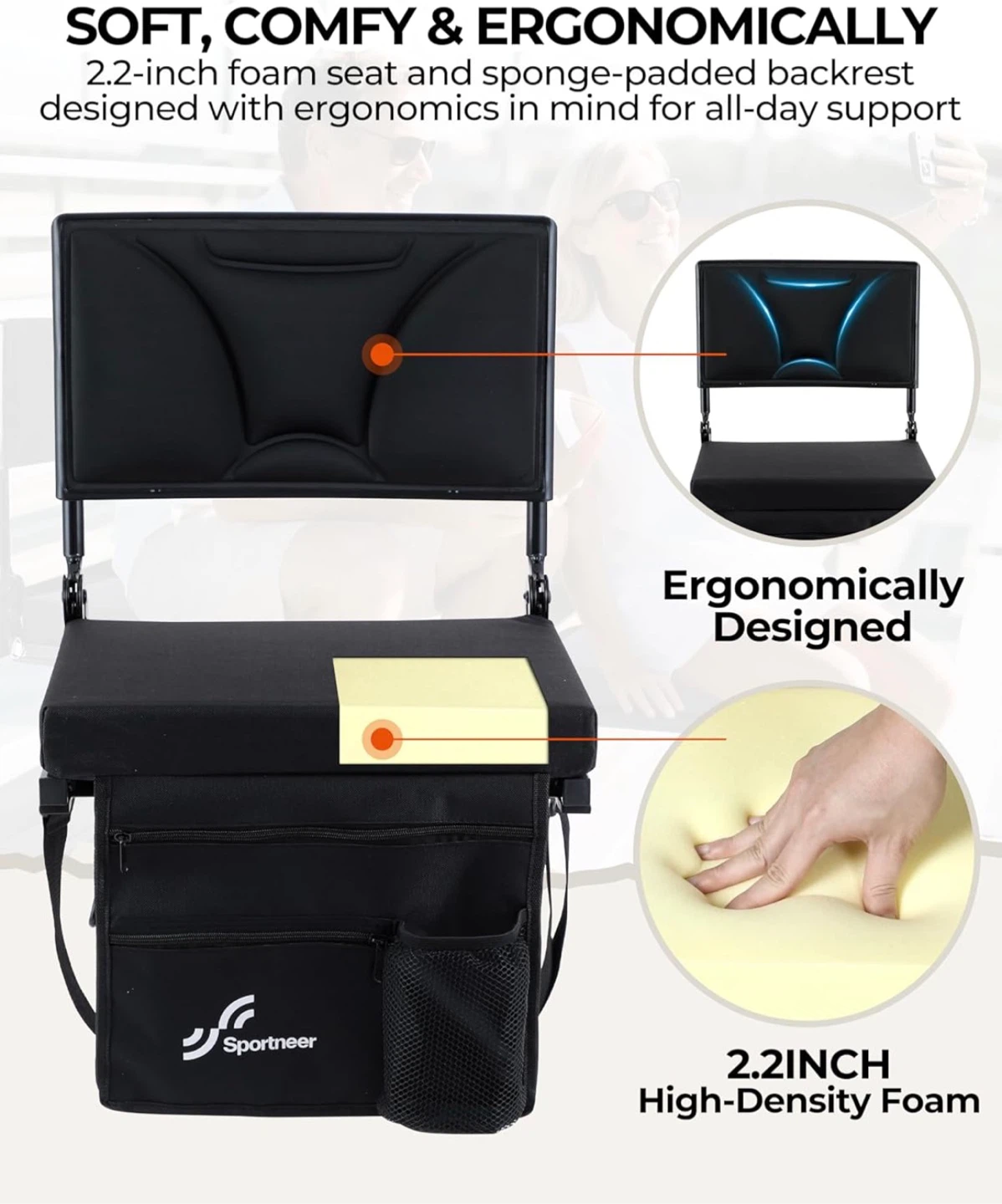 Sportneer Portable Folding Stadium Seat - photo 4