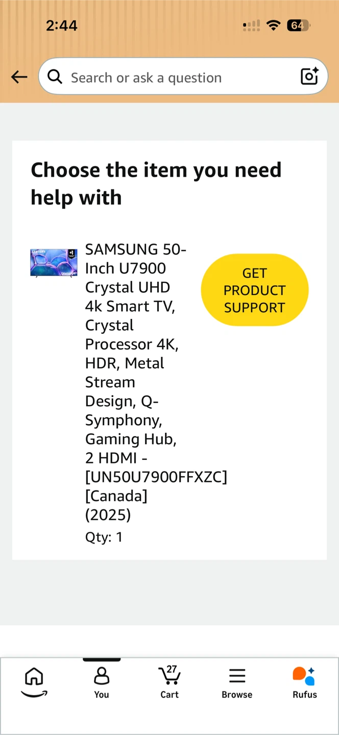 Samsung 50-inch Crystal UHD 4K Smart TV - photo 2