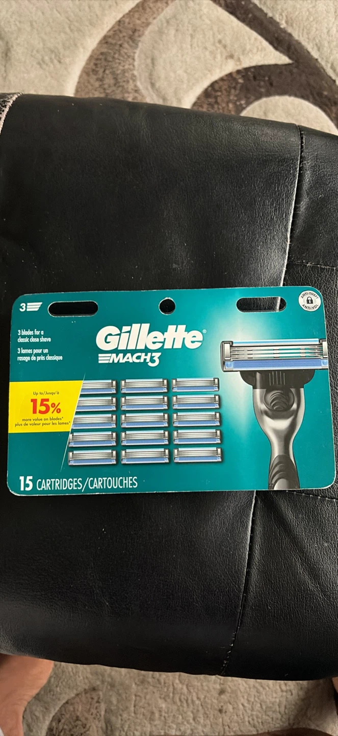 Gillette Mach3 Razor Cartridges - 15 Pack