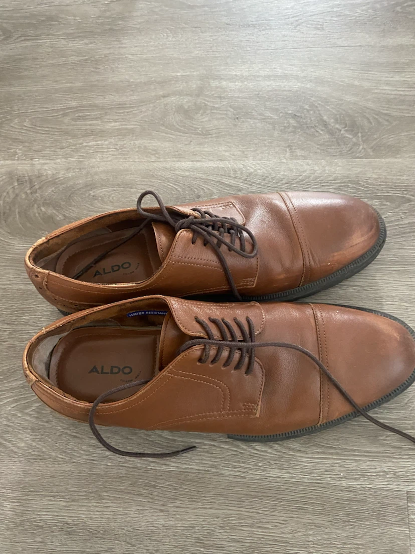 ALDO Brown Leather Dress Shoes Men's Size 9.5 - photo 2