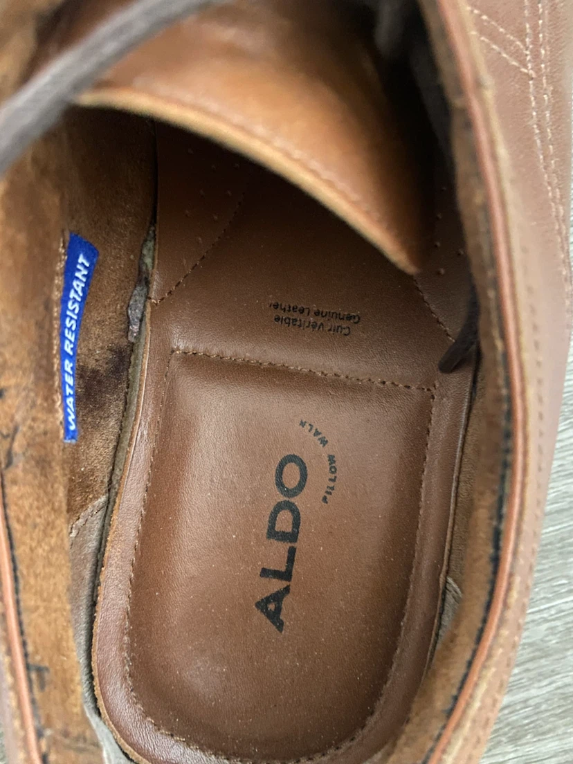 ALDO Brown Leather Dress Shoes Men's Size 9.5 - photo 3