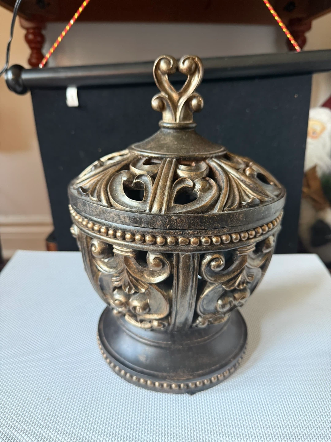Ornate Decorative Bowl with Lid
