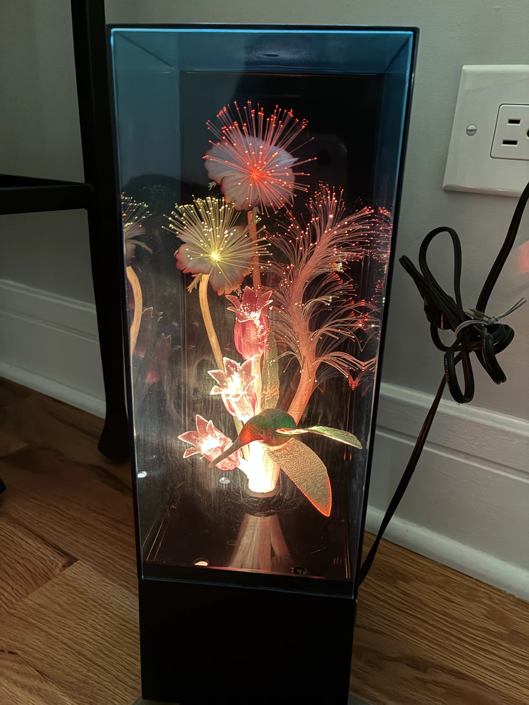 Vintage Yirng Shehng Fiber Optic Flower Lamp