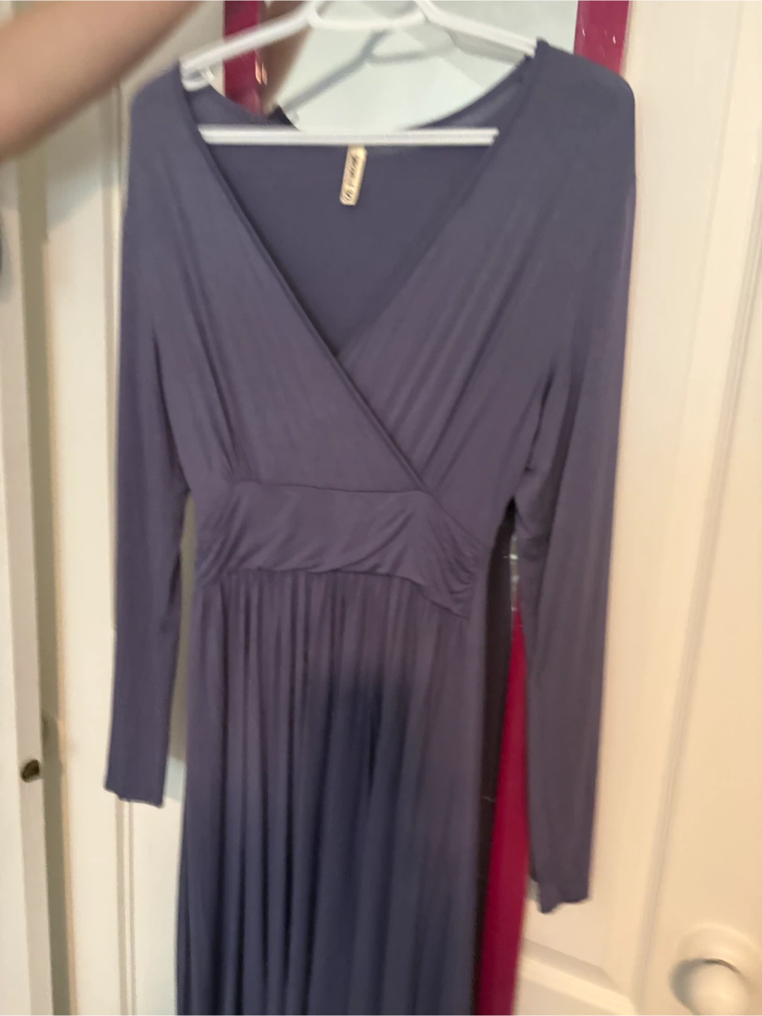 Long-Sleeve V-Neck Dress - photo 2