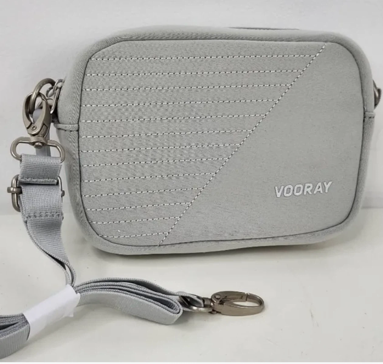 VOORAY Compact Crossbody Bag in Light Gray
