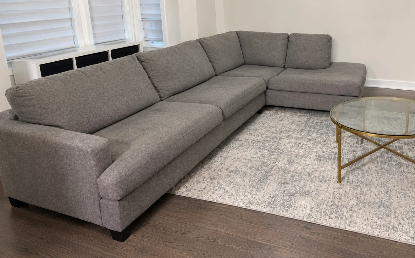Grey Sectional Sofa - Grey couch - Grey l shaped couch