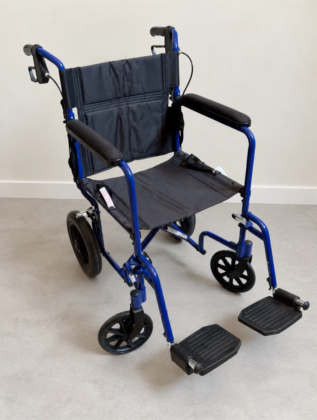 Medline Folding Transport Chair with Hand Brakes