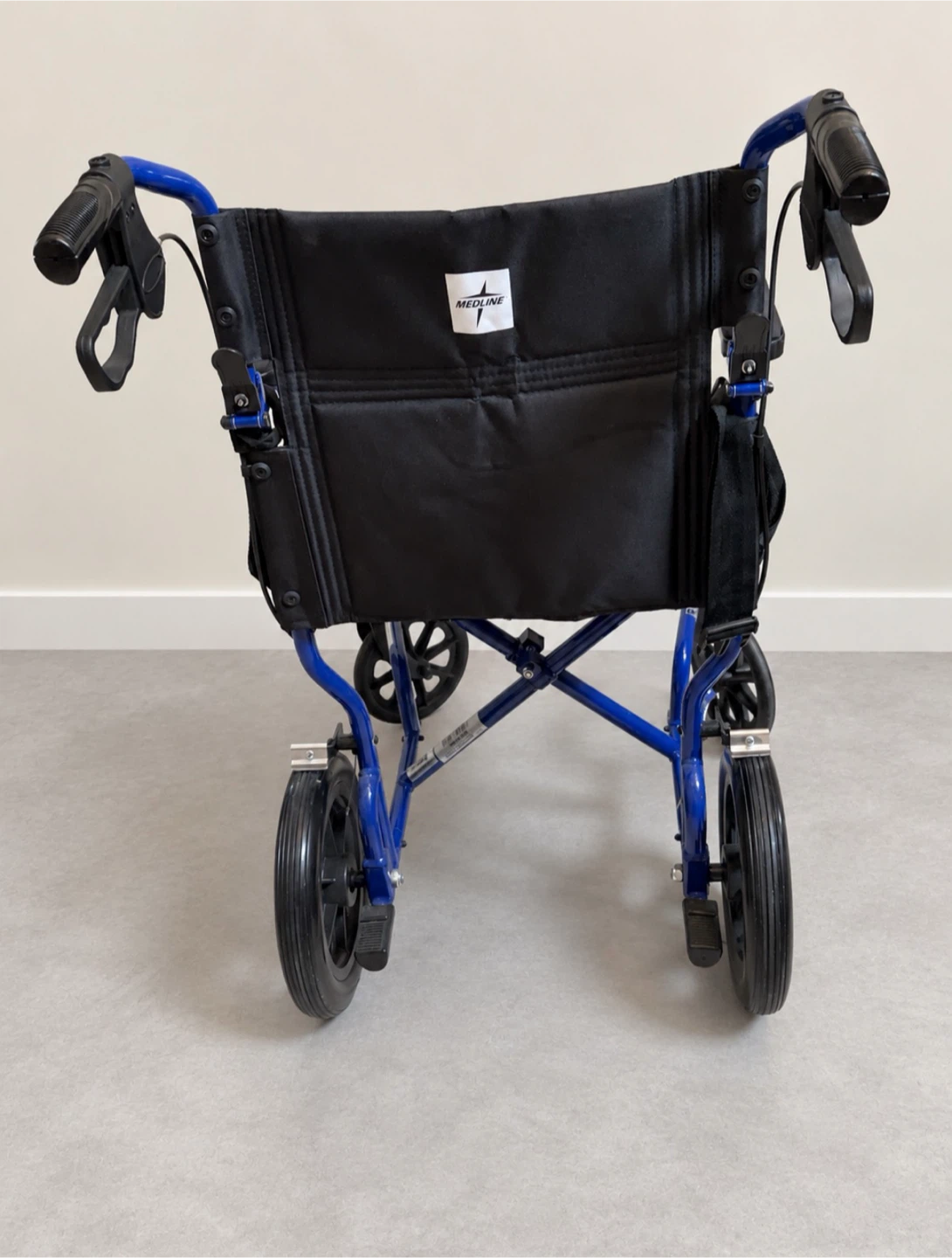 Medline Folding Transport Chair with Hand Brakes - photo 2