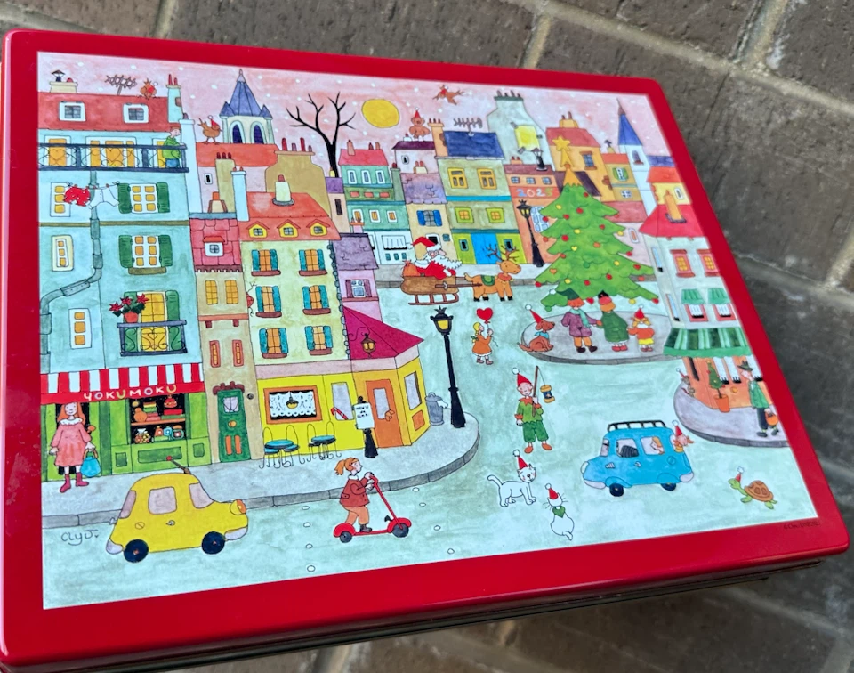 Yoku Moku Christmas Holiday Cookie Tin