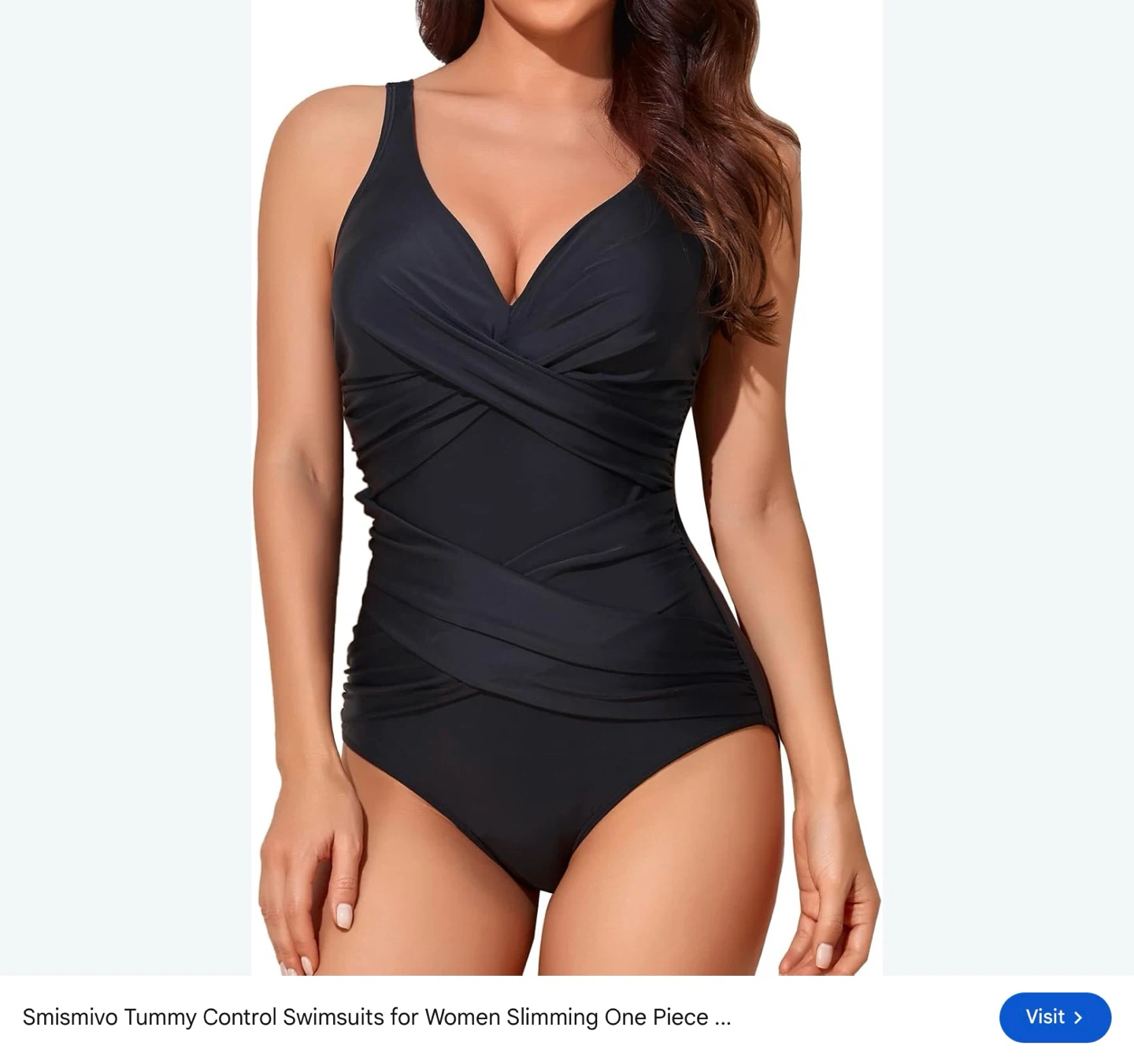 New Tummy Control One Piece Swimsuit- L