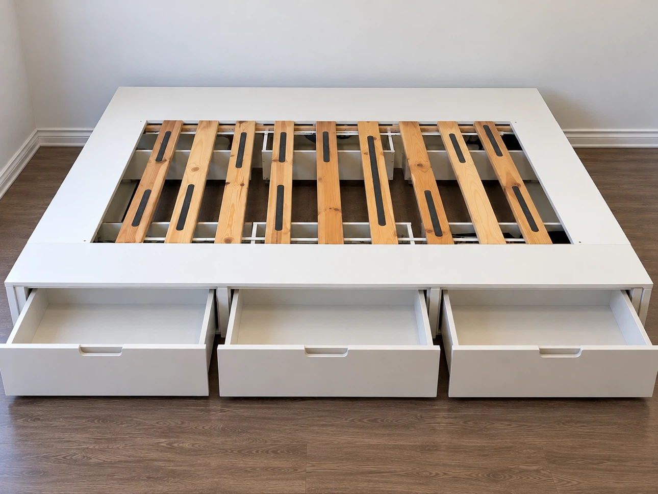IKEA Nordli Bed Frame with 6 Storage drawers. - photo 2