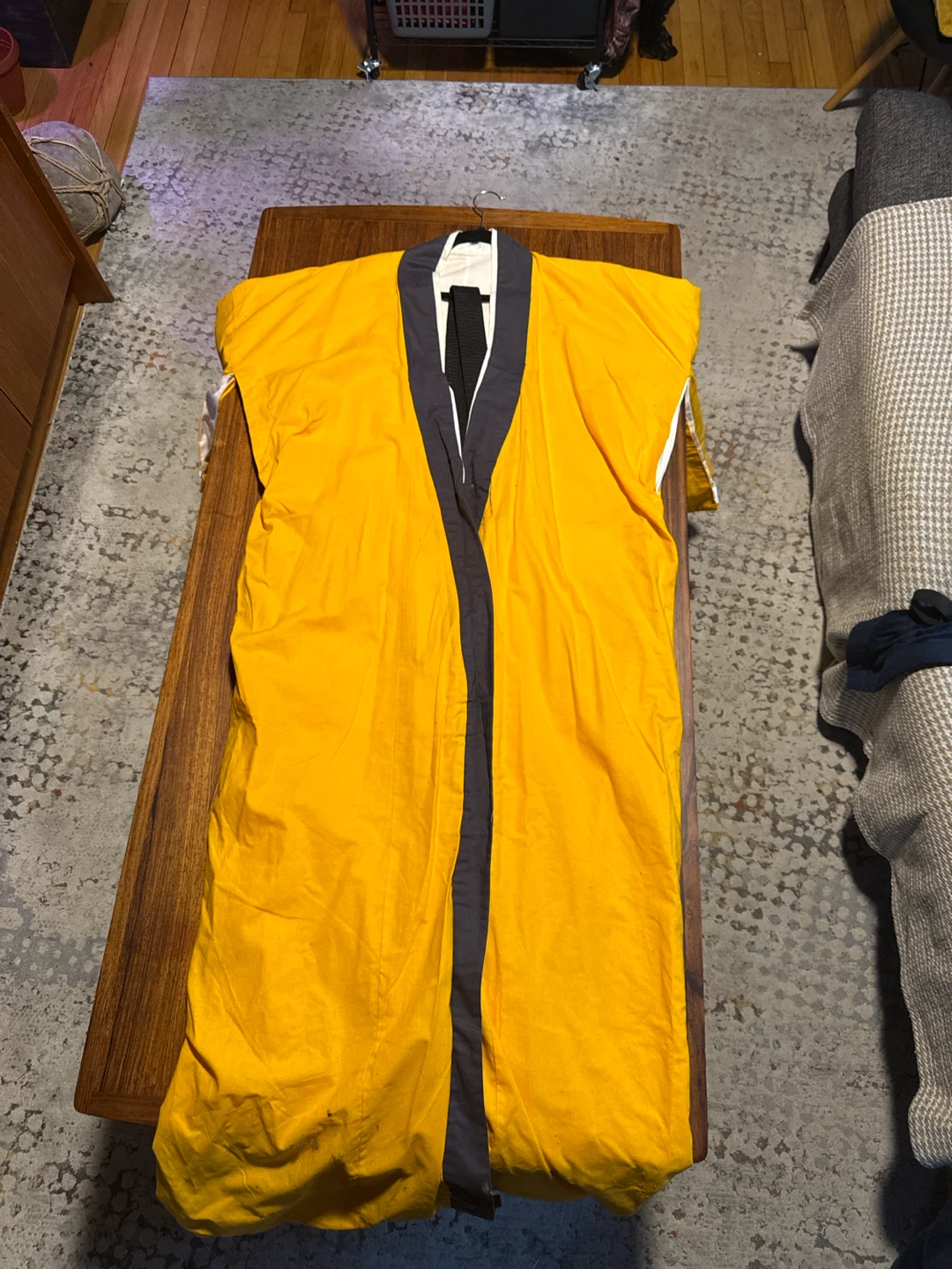 Yellow and Grey Traditional Style Kimono