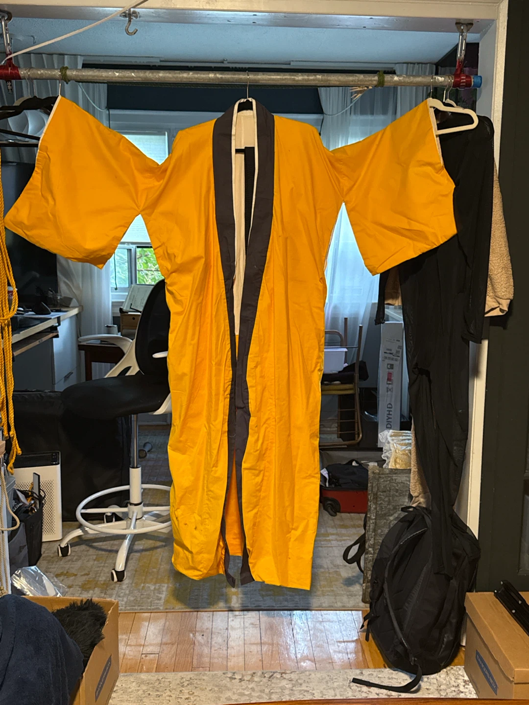 Yellow and Grey Traditional Style Kimono - photo 2