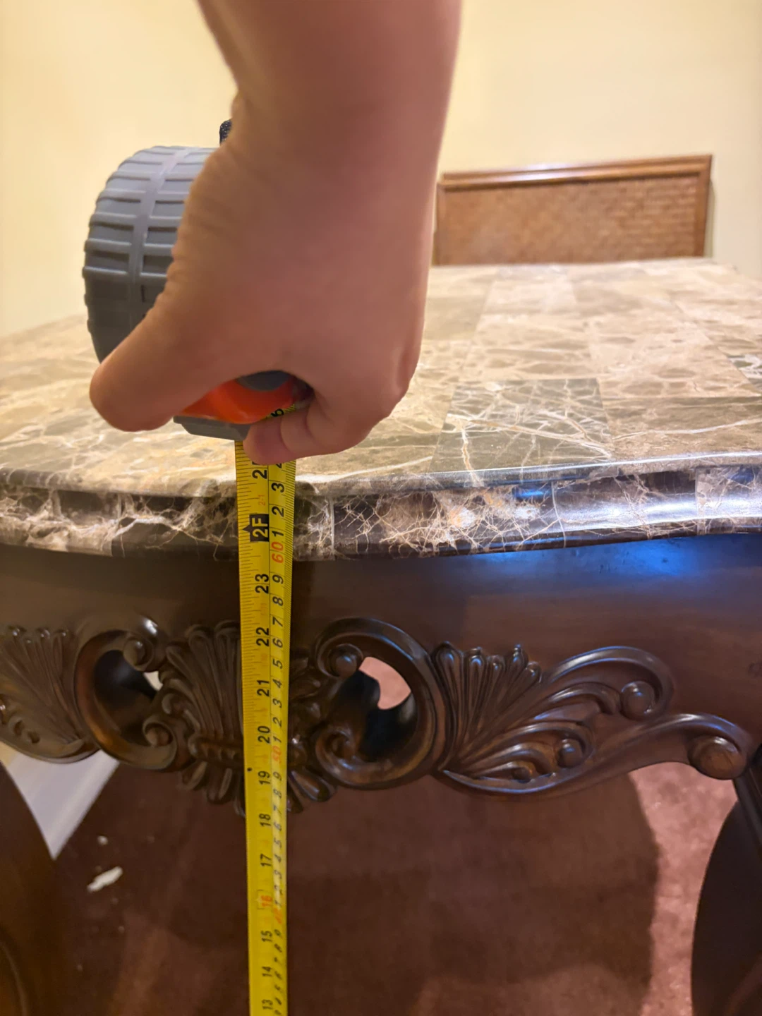 Ornate Coffee Table and two side table with Marble Top - photo 5