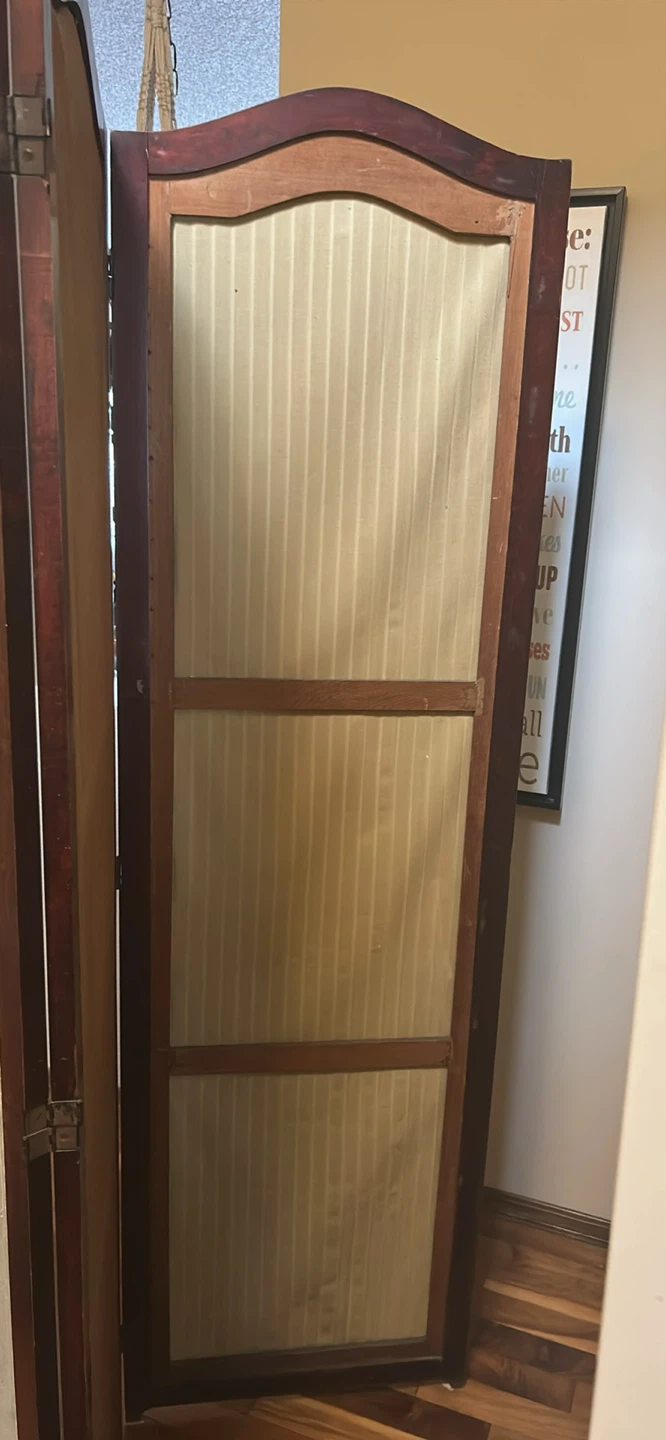 Antique tallThree-Panel Horse Print Room Divider - photo 3