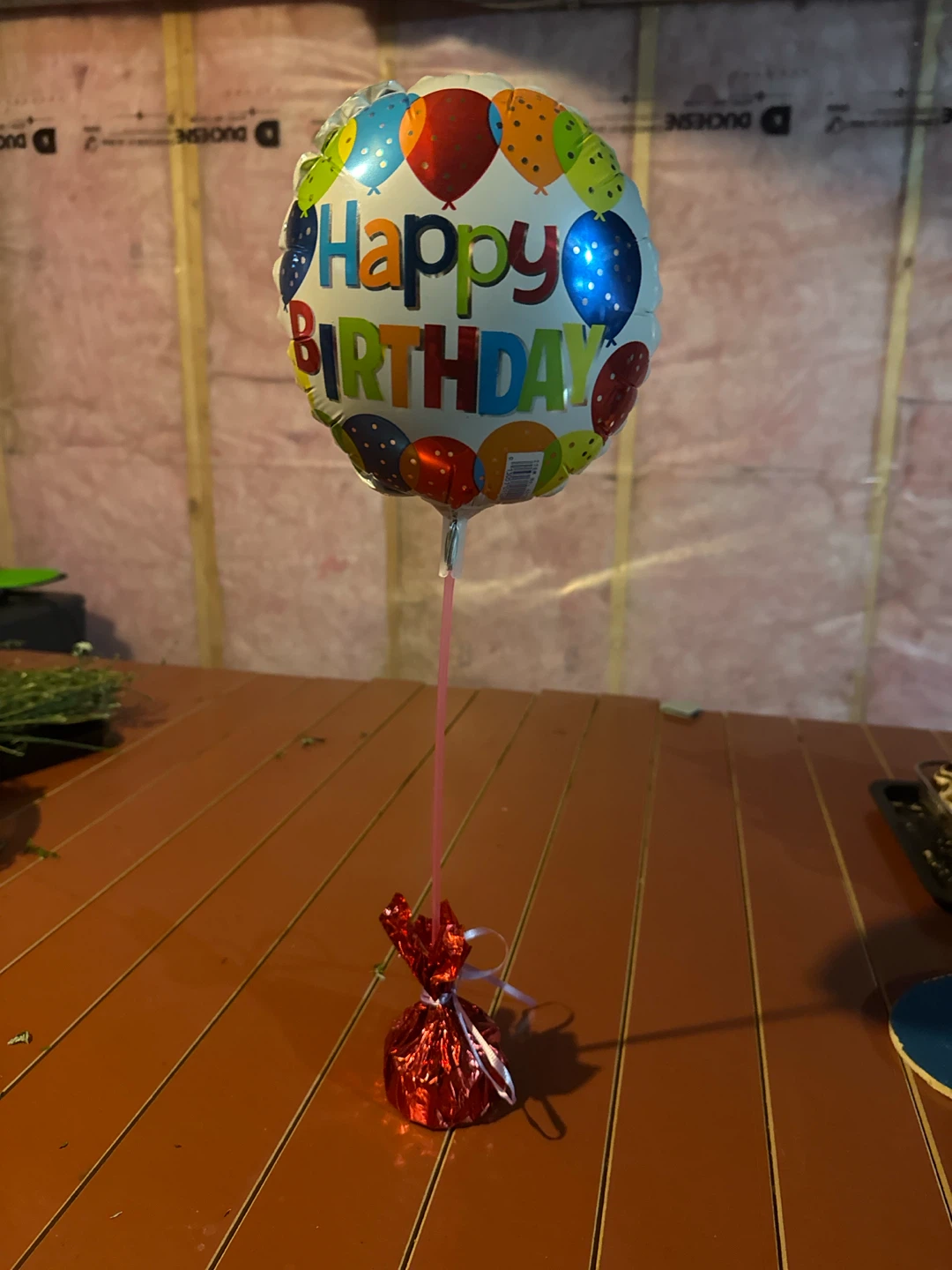 Happy Birthday Foil Balloon with Weight