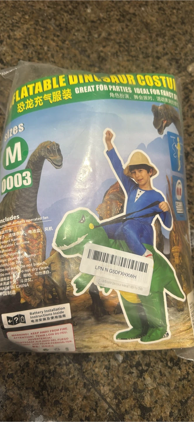 DreamHigh Inflatable Dinosaur Costume - Medium - photo 2