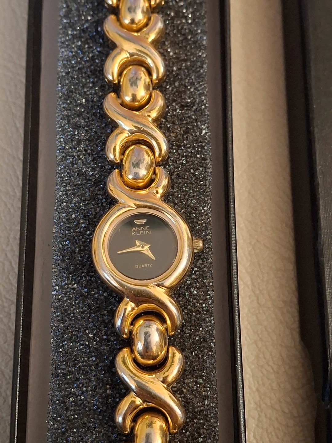 Anne Klein gold-tone quartz watch