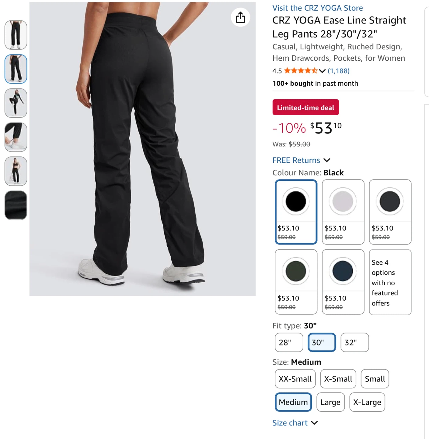 New CRZ YOGA Studio dance Pants black - M - photo 2