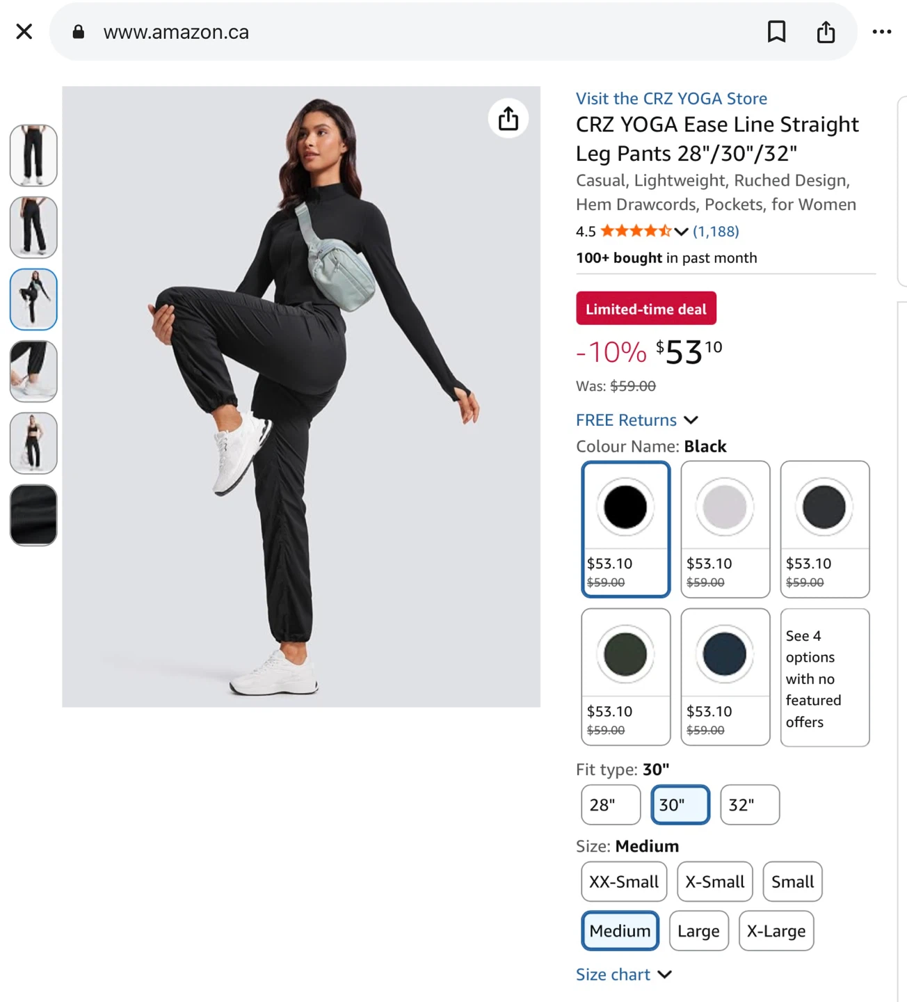 New CRZ YOGA Studio dance Pants black - M - photo 3