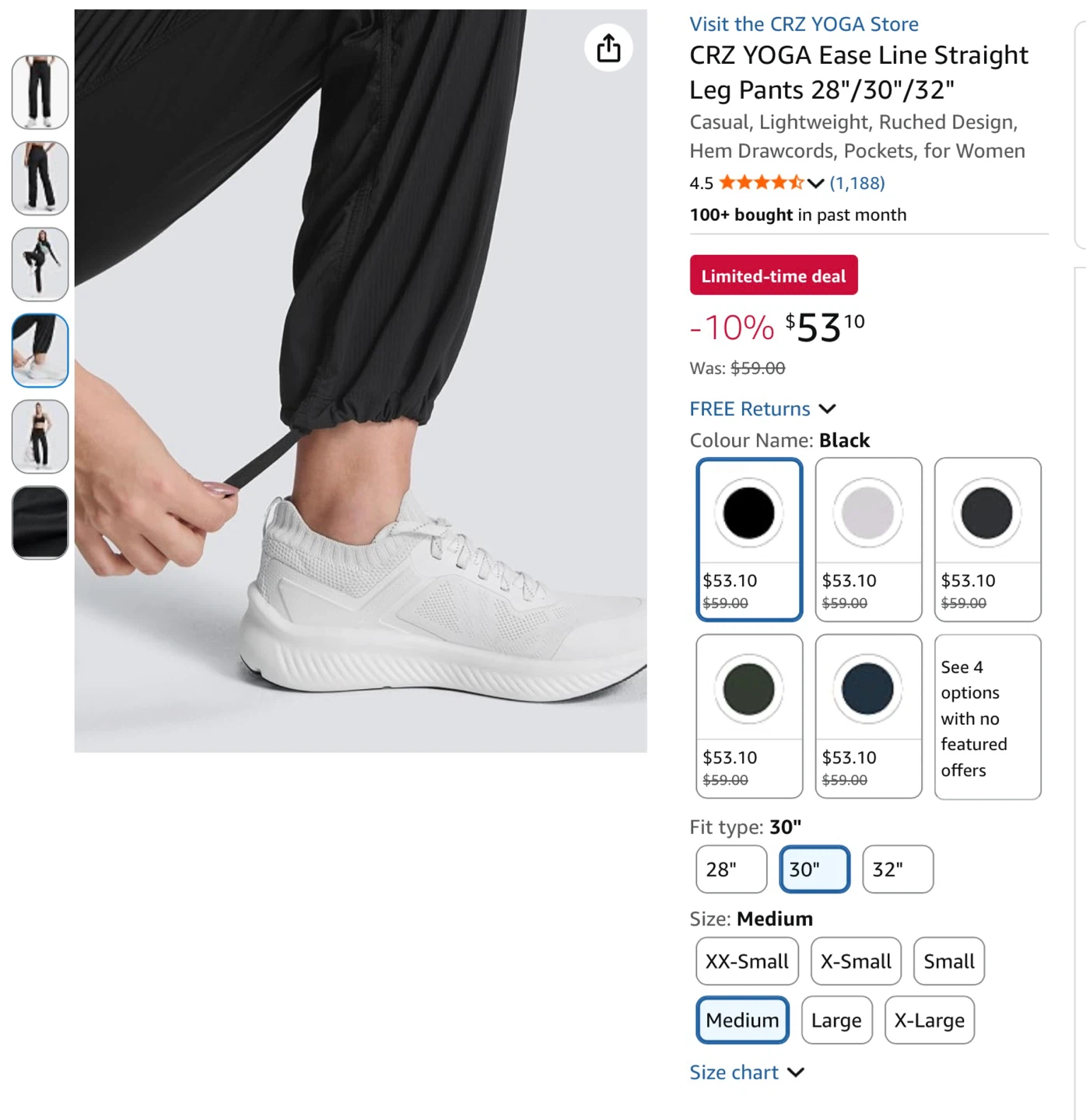 New CRZ YOGA Studio dance Pants black - M - photo 4