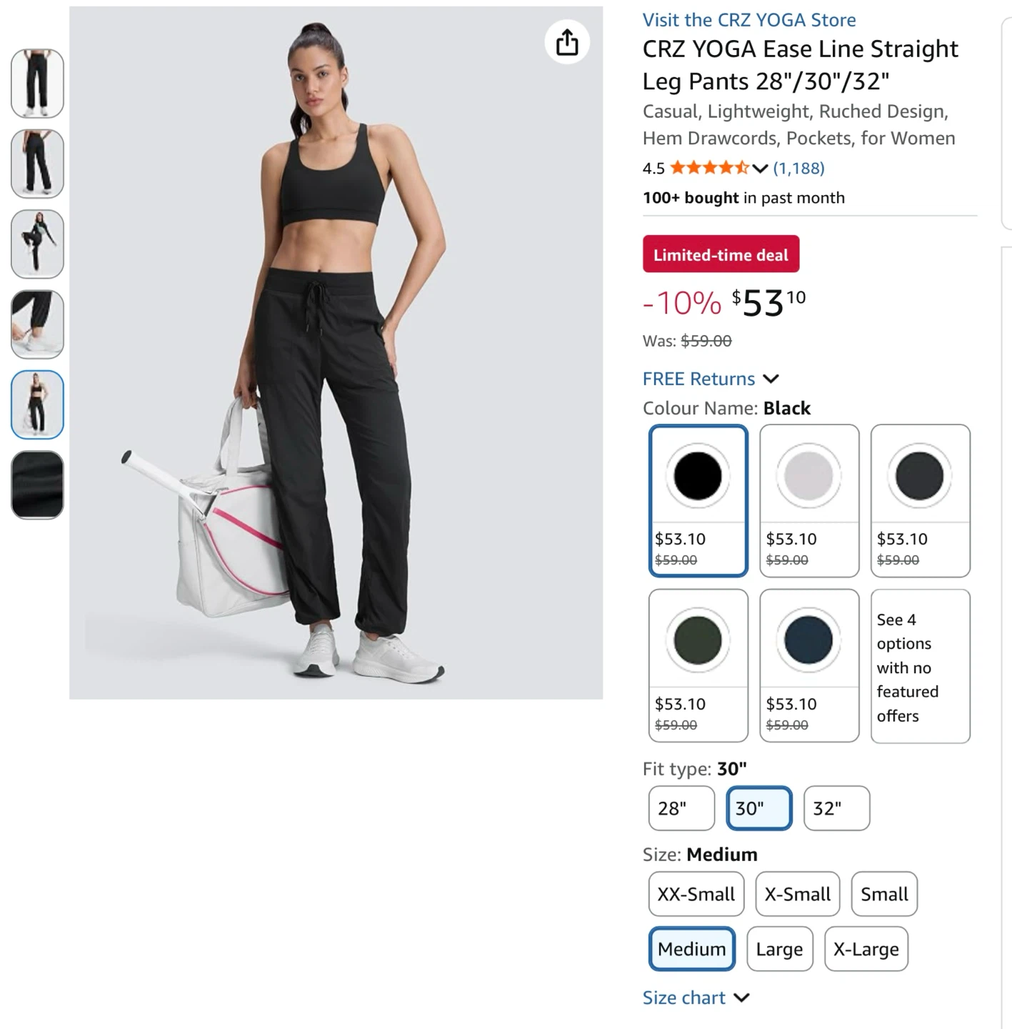 New CRZ YOGA Studio dance Pants black - M - photo 5