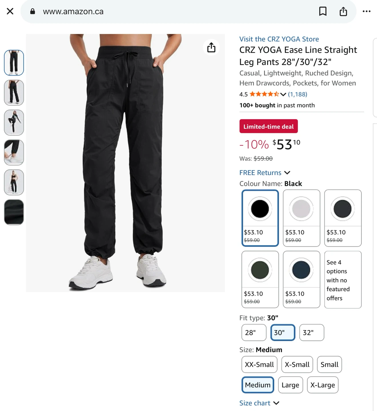 New CRZ YOGA Studio dance Pants black - M