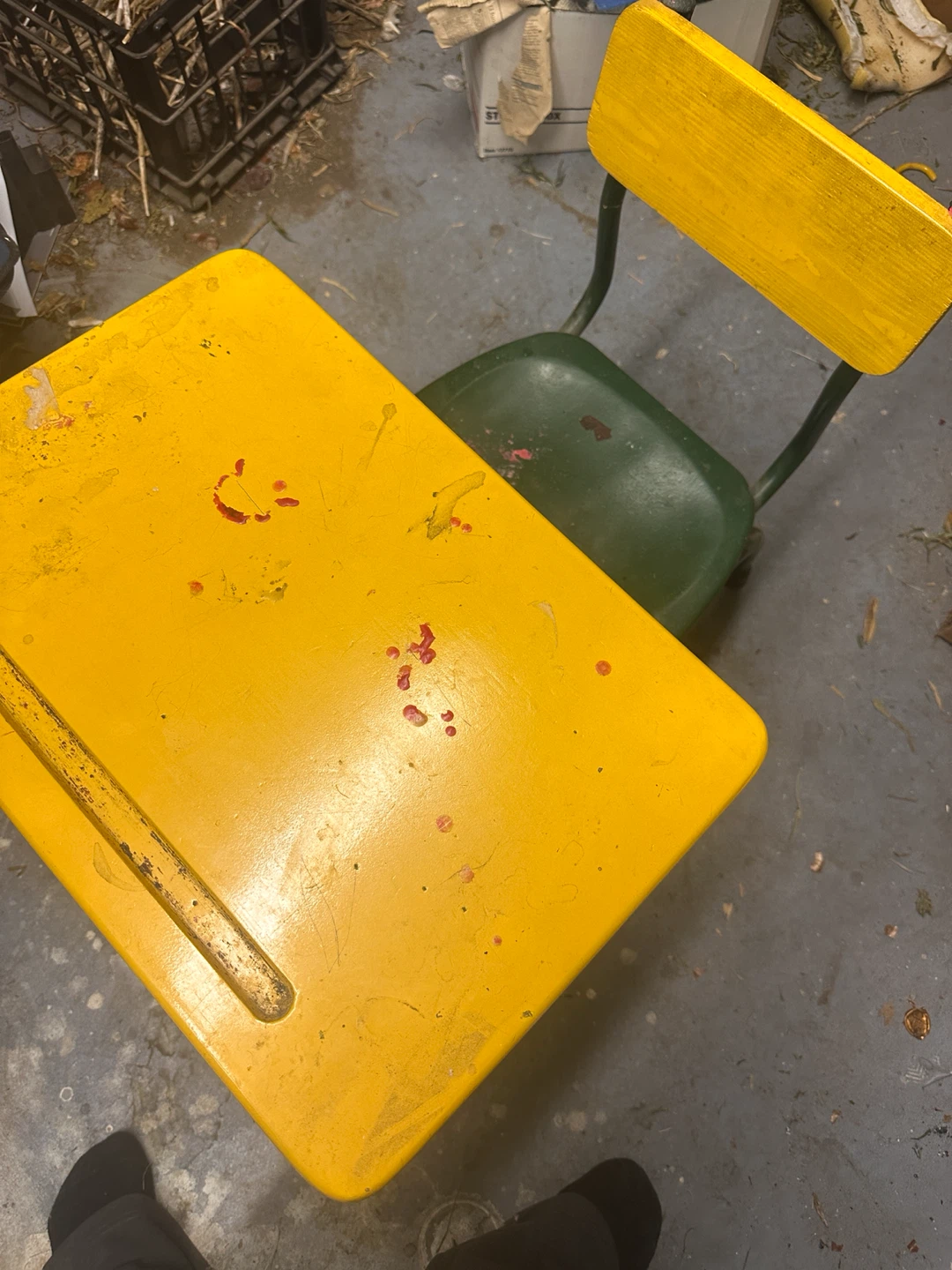 Vintage Childrens School Desk and Chair