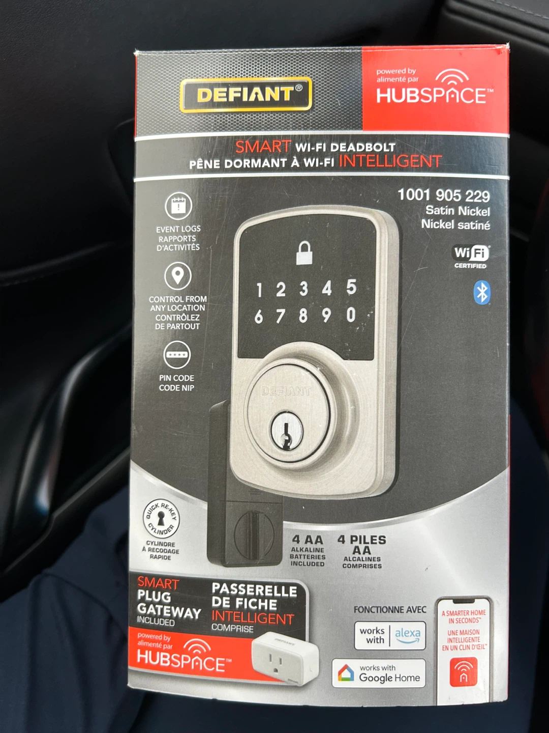Defiant Smart Wi-Fi Deadbolt - Satin Nickel