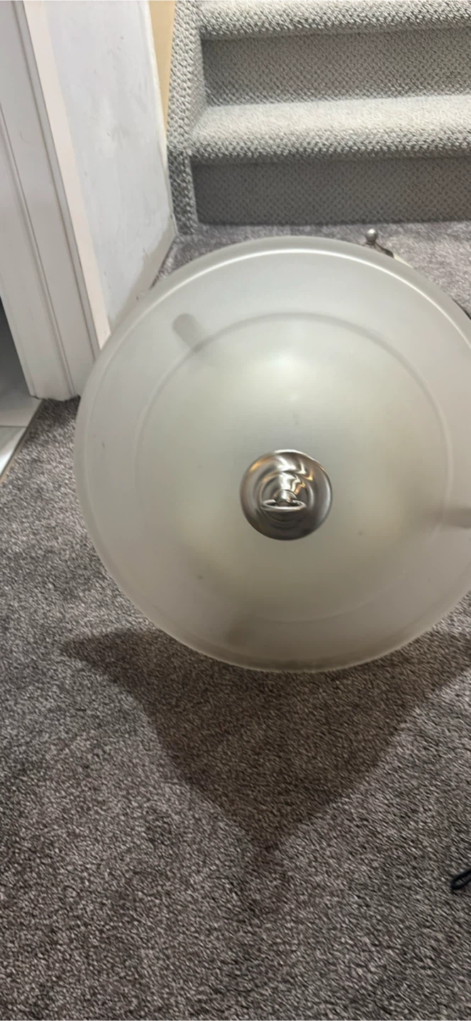 Set of 3 Brushed Nickel Ceiling Light Fixtures - photo 4