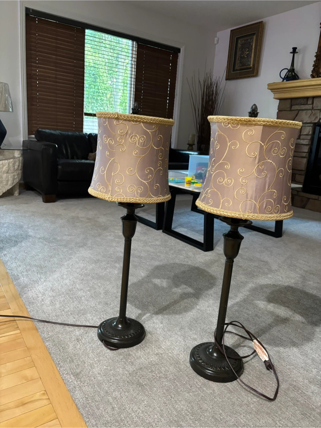 Set of Two Vintage Style Table Lamps