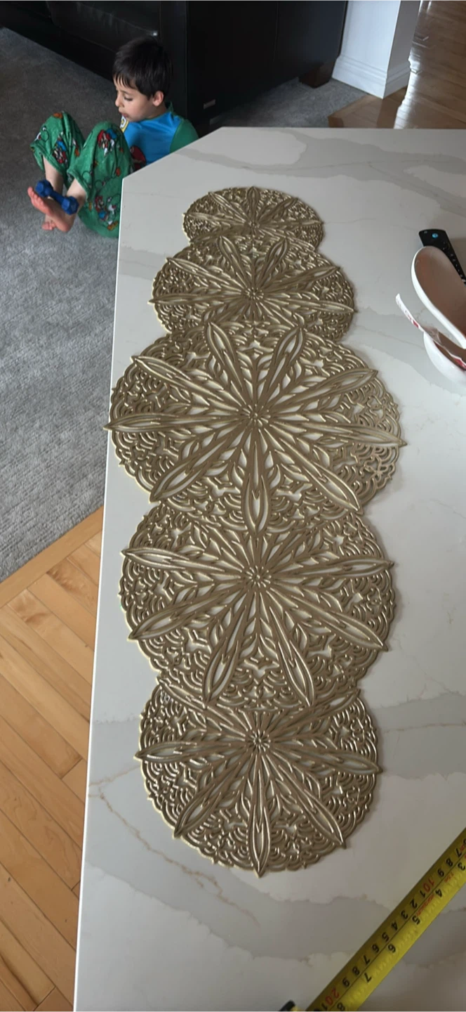 Gold Mandala Pattern Table Runner - photo 3