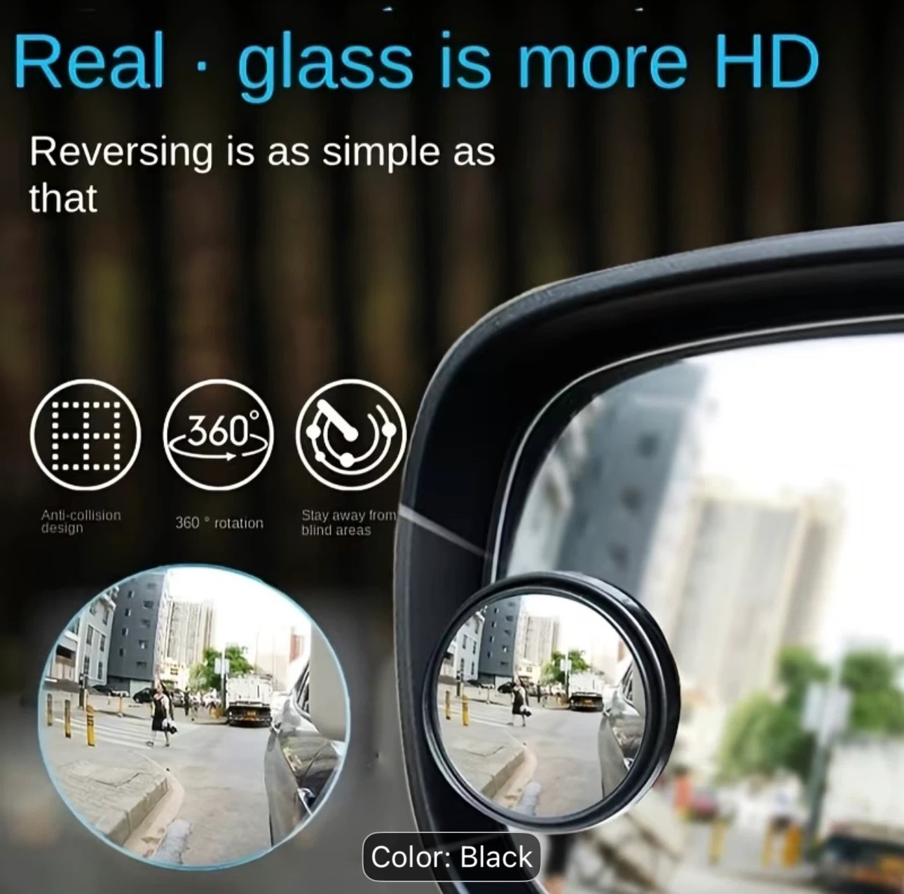 Pair of Adjustable Car Blind Spot Mirrors