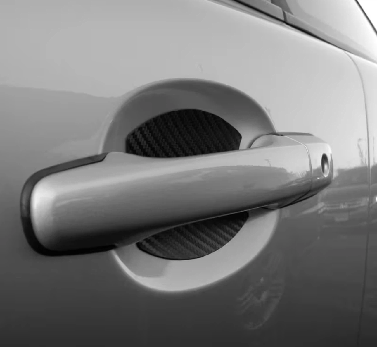 Carbon Fibre Car Door Handle Paint Protectors - photo 3