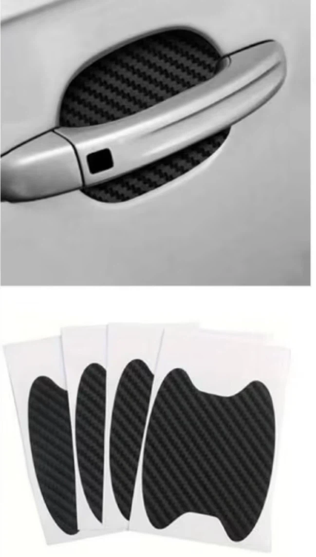 Carbon Fibre Car Door Handle Paint Protectors - photo 4