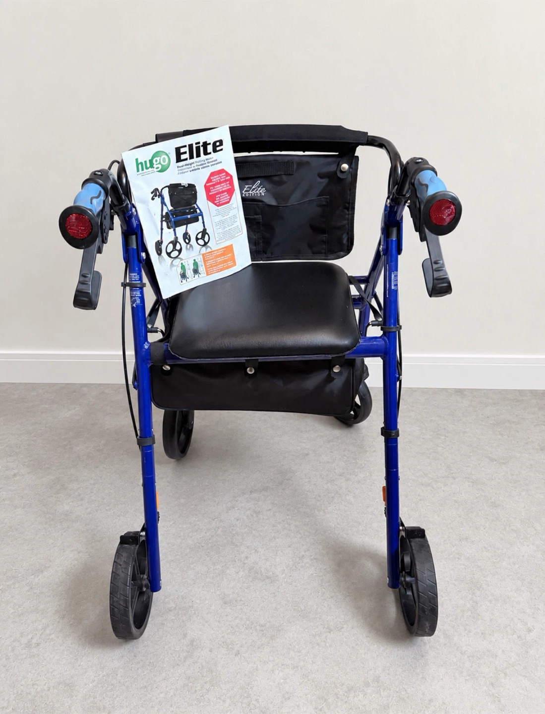 Hugo Elite Rolling Walker Blue