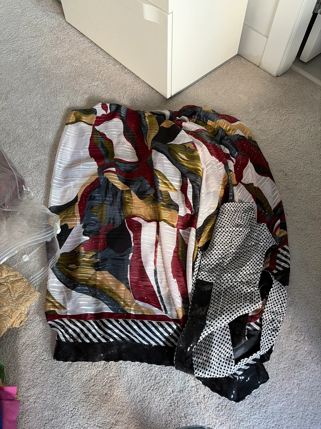 Abstract Floral Print sari