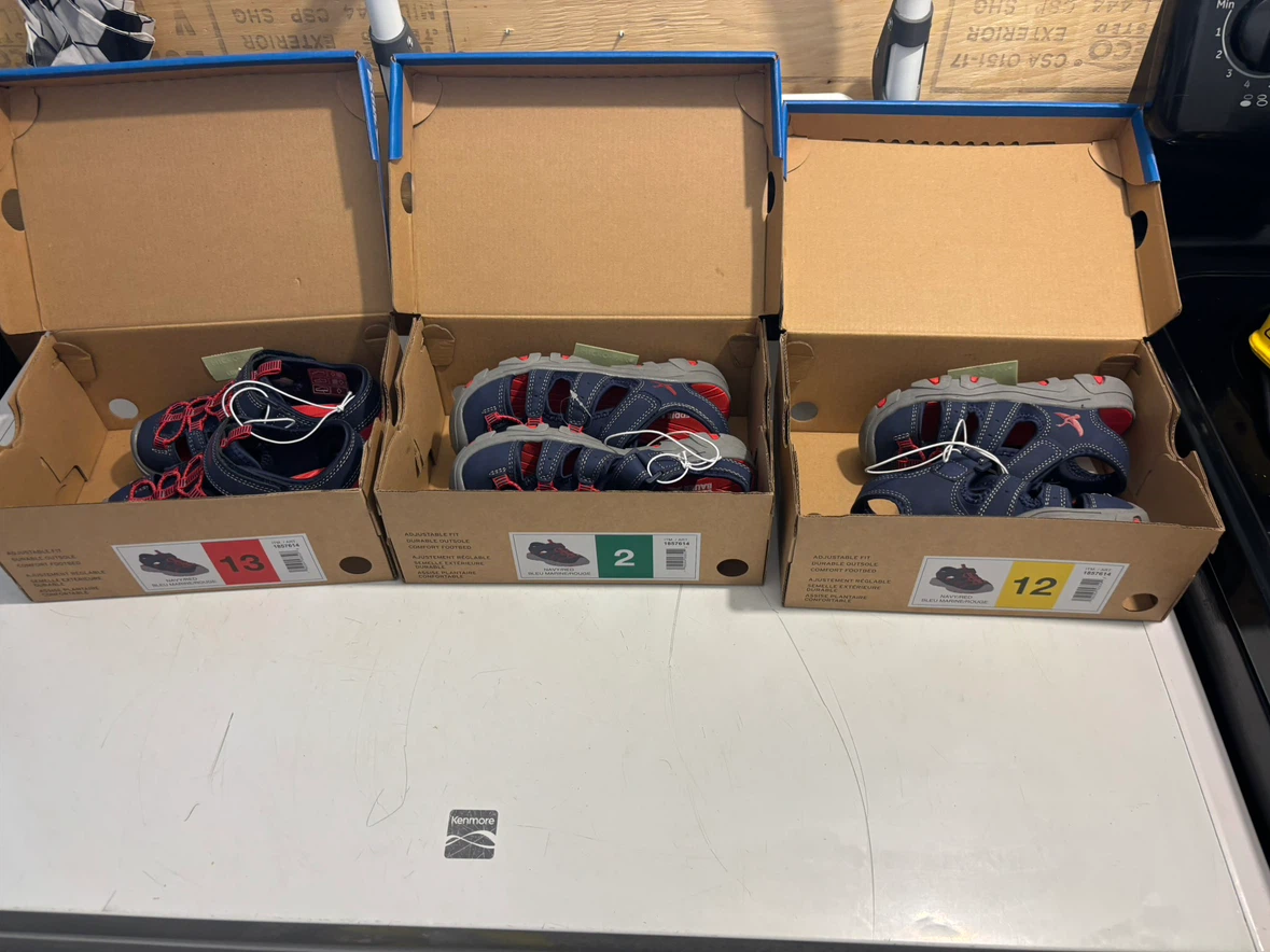 Kids Sport Sandals - Sizes 12, 13, 2
